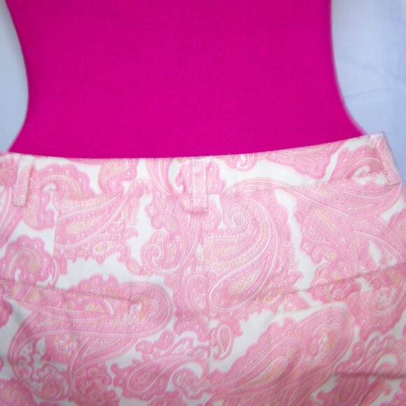 J.Crew Pink Paisley Favorite Fit Pants Sz 6 - Picture 7 of 8